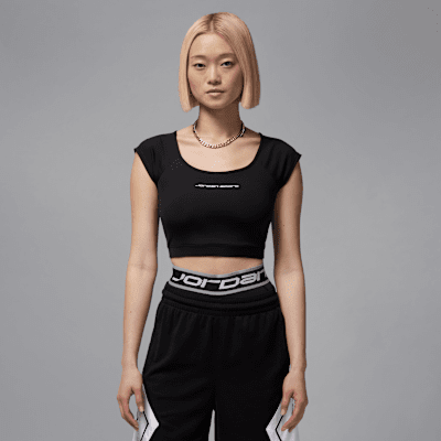 Jordan Sport Women's Short-Sleeve Knit Crop Top. Nike.com